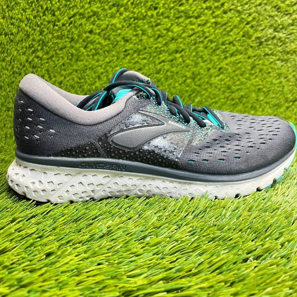 Brooks Glycerin 16 Womens Size 10 Black Green Athletic Running Shoes Sneakers